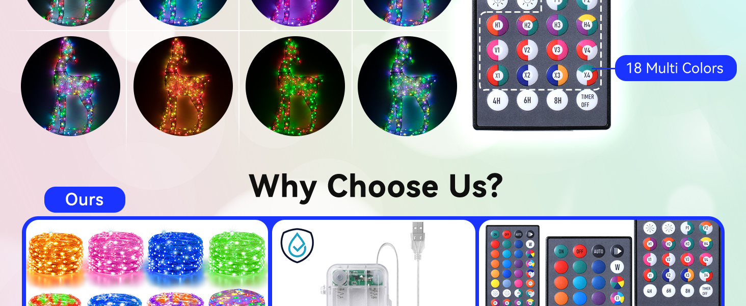 color changing fairy lights battery operated
