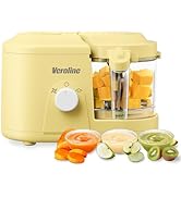 Multifunctional Baby Food Maker, One-Button Rotating Control Food Steamer and Blender, Electric B...