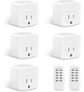 HBN Remote Control Outlet with 100FT RF Signal, Wireless On Off Switch Plug for Household Applian...