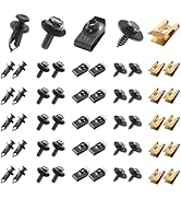 Uolor 100PCS Car Screws and Bolts, Undertray Screws,Auto Body Fender Screws,Car Clips Plastic Riv...