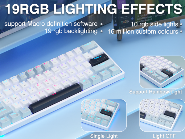  Wireless Mechanical Keyboard 60 percent keyboard gaming keyboard 60 percent 60% percent keyboard 