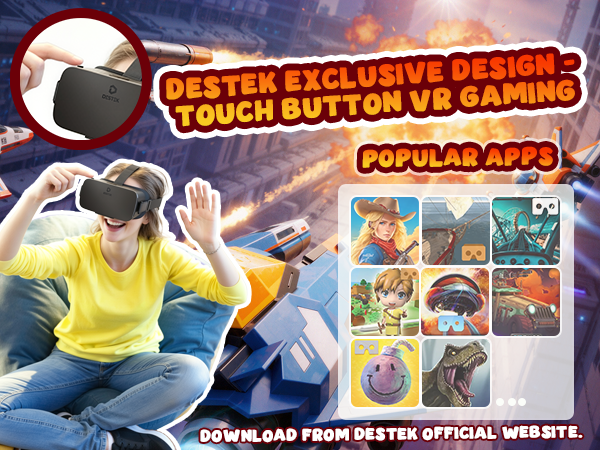 DESTEK exclusive design - touch button VR gaming