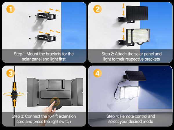 solar flood lights outdoor waterproof