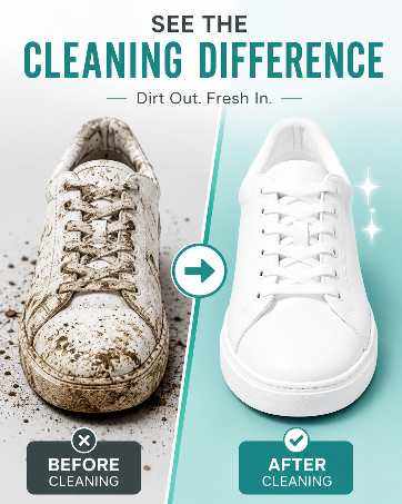 Easy shoe washing