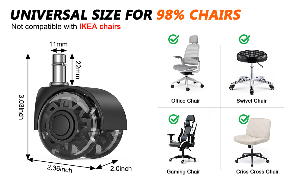 chair wheels