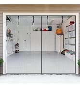 Garage Door Screen for 1 Car Garage Door, Magnetic Screen Door Easy to Install, 8x7FT Reinforced ...