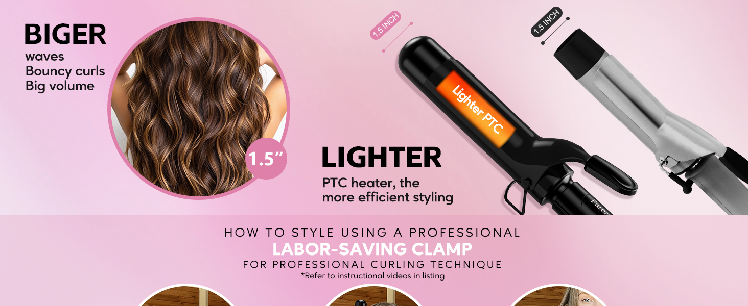 curling iron 1.5 INCH