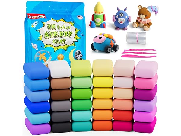36 colors air dry clay