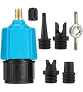 Inflatable SUP Pump Valve Adapter Set - Standard Air Valve Adapter with 4 Nozzles, Air Pump Conve...