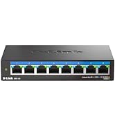 D-Link 8-Port 2.5GB Unmanaged Gaming Switch with 8 x 2.5G - Multi-Gig, Network, Fanless, Plug &amp; P...