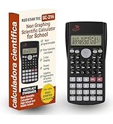 Fraction Calculator for School – SC-216 Scientific Calculator by Red Star Tec, with 4 Functions, ...