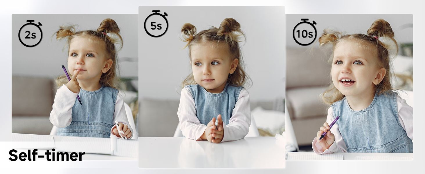 Self-timer 2s 5s 10s Digital Camera for Kids Gifts