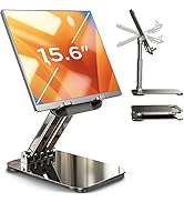 LISEN Fits iPad Stand Holder Adjustable Tablet Stand for Desk Portable Monitor Stand Tablet Holde...