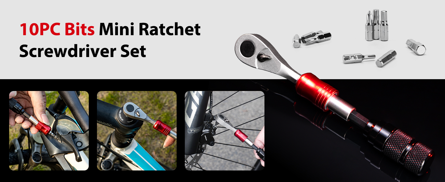 bike tool with ratchet screwdriver set