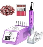 30000 RPM Professional Nail Drill Machine Efile Electric Nail Filer Kit for Finger Toe Nails, Acr...