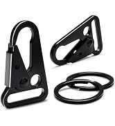 12 Sets Metal Tactical Snap Hook 1-inch Car Keys Chain Clip Heavy Duty Keychain Attachments for P...