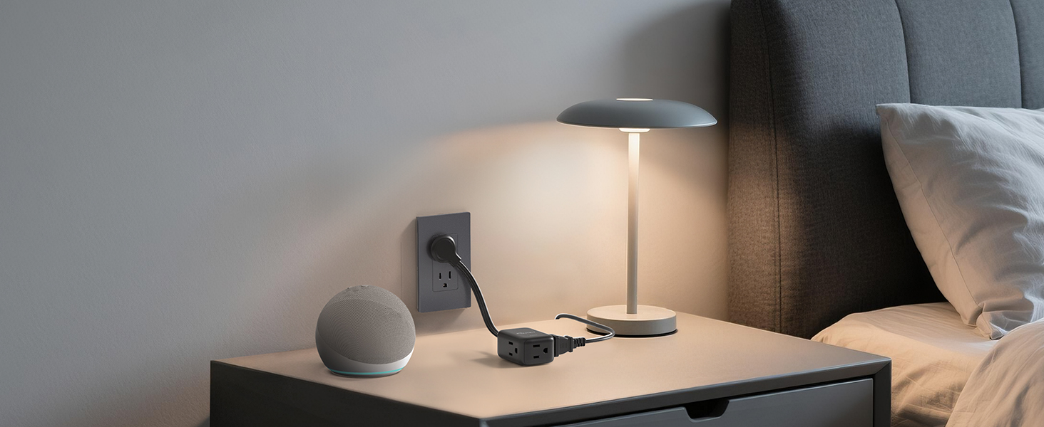 Black Flat Extension Cord 1.5ft