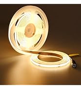 TOPAI 24V COB LED Strip Lights 3000K Warm White 16.4ft Ultra Bright 400LM/ft Dotless CRI>92 480LE...