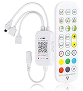 SUPERNIGHT RGB LED Strip Light Controller, APP Controlled LED Smart Music Controller, 2 in 1 RGB ...