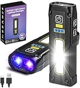 DARKBEAM UV Flashlight 365+395 Blacklight, LED EDC Flashlights high Lumen USB C Rechargeable Wood...
