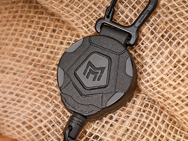 the black leather men's necklace with the logo of the motorcycle club