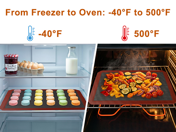 Perforated Baking Mats Black A+01-600-450-5