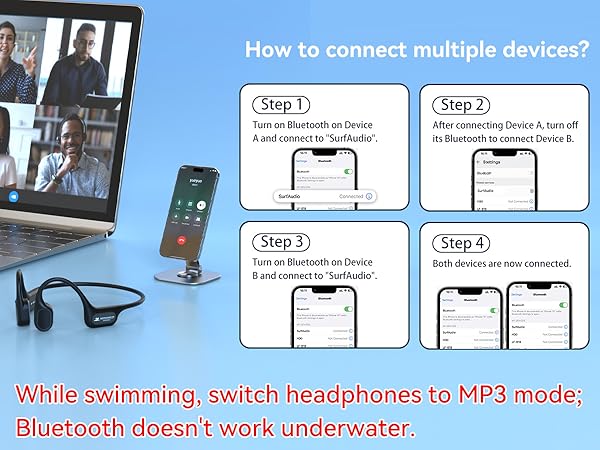 water proof headphones swimming