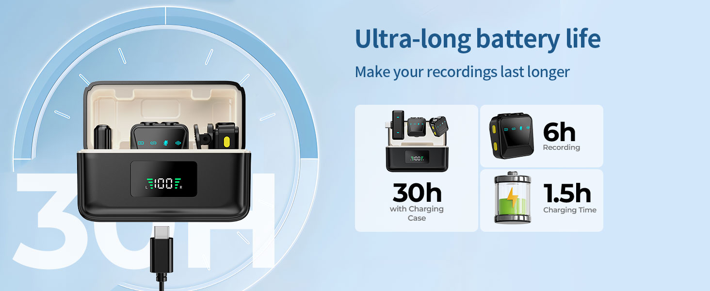 Microphone with Charging Case