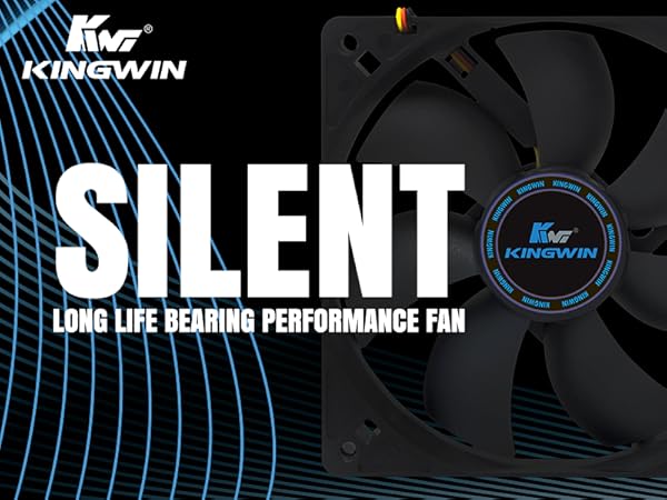 silent long life bearing performance fan CF-012LB Kingwin case fans rpm
