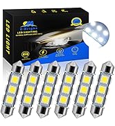 Everbright 6-Pack 44MM 578 Led Bulb White, 569 211-2 212-2 Led Bulb Festoon Led Dome Light Map Tr...