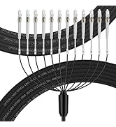 12 Strands OM3 LC to LC Outdoor Armored Fiber Patch Cable, Industrial TPU, Direct Burial 12 Core ...