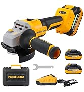 MAXCULAR Cordless Angle Grinder 4-1/2-Inch to 5-Inch,2x4.0 AH Battery Grinder Tool,9600 RPM Brush...