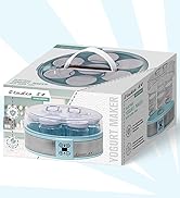 Studio 54 Yogurt Maker Machine with 7 Reusable Glass Jars (6oz Each), Probiotic Greek Yogurt Make...