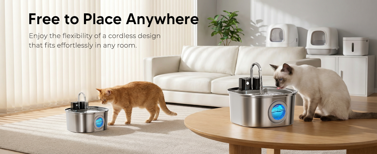 wireless cat water fountain