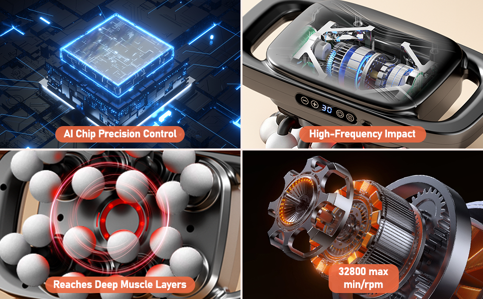 20-Head Deep Tissue Massage Gun