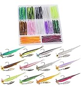 Crappie-Baits- Plastics-Jig-Heads-Kit-Shad-Minnow-Fishing-Lures-for Crappie-Panfish-Bluegill-40 &amp;...