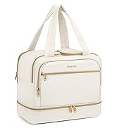 Hanke Travel Toiletry Bag, Lightweight Wide-open Large Toiletry Bags for Women, Dual-Layer Makeup...