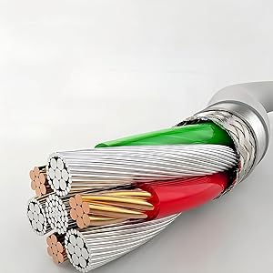 Durable TPE USB-C cable with internal 18 AWG copper cores