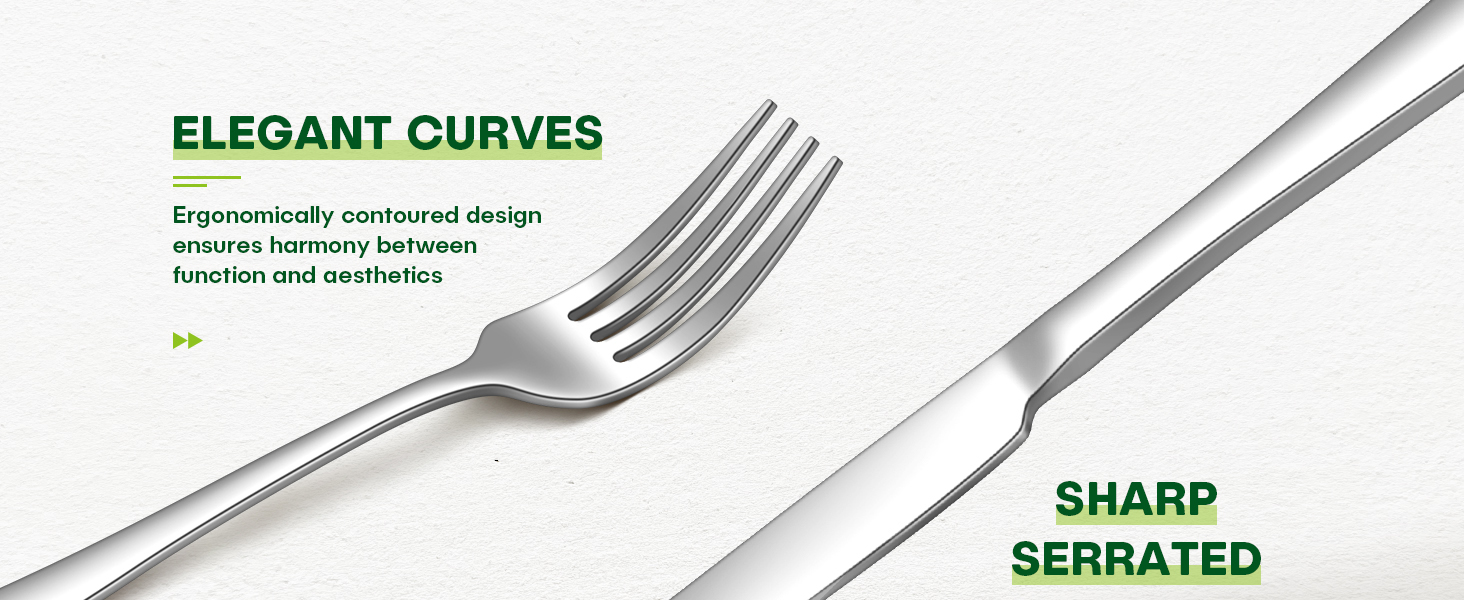 forks spoons knives set