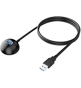 LUKFOCAB USB 3.0 Extension Cable with Pedestal, 16FT / 5M USB 3.0 Type A Male to Female Data Tran...
