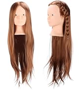 NSXAYIWE Hair Mannequin Head, Makeup Cosmetology Mannequin Head Doll Head for Hair Styling, Synth...