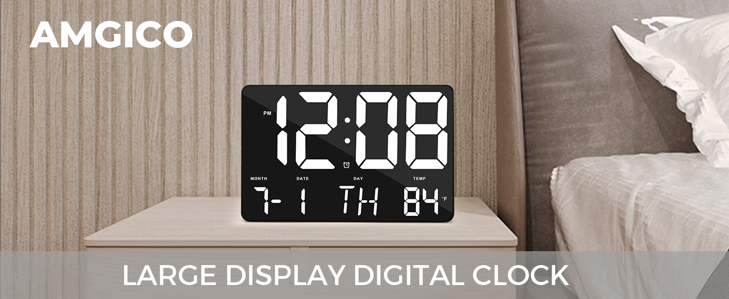 digital clock large display