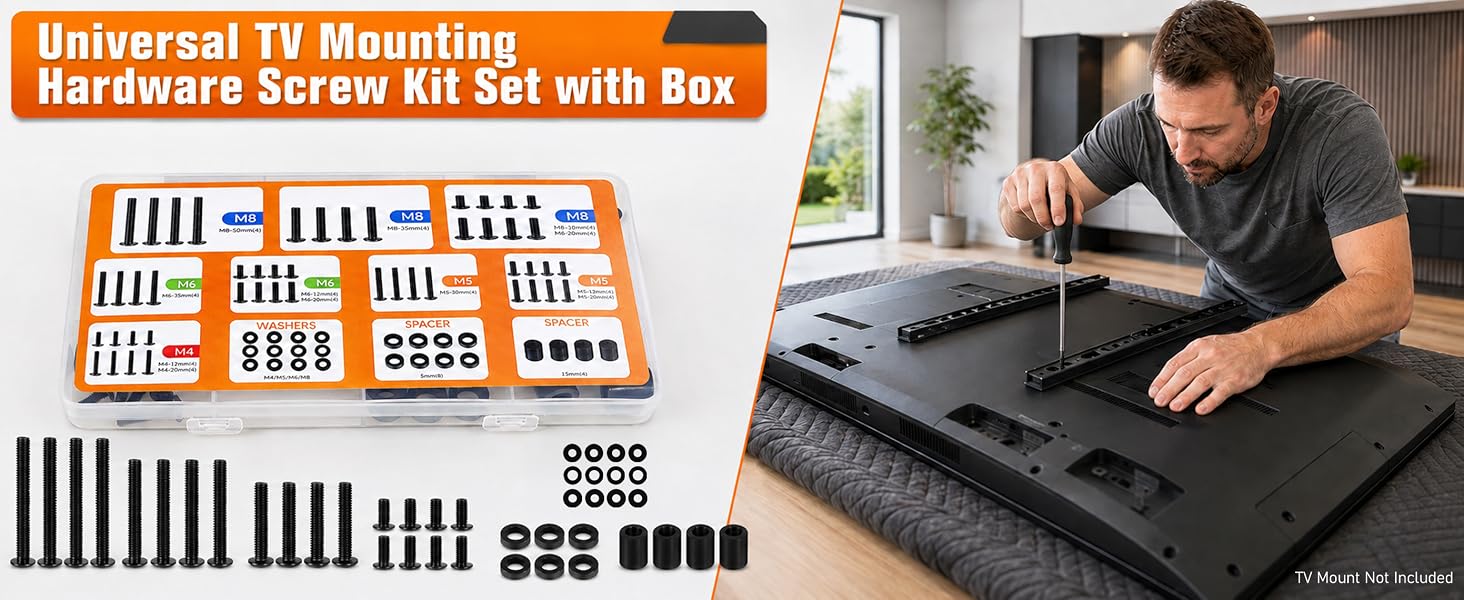 tv mount screws kit