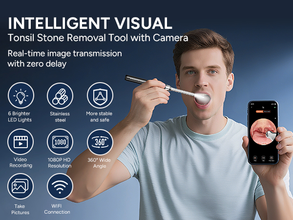 Tonsil Stone Remover with Camera