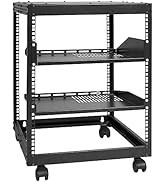 VEVOR 12U Open Frame Server Rack, 23''-40'' Adjustable Depth, Free Standing or Wall Mount Network...