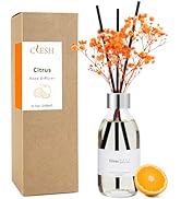 Clesh Reed Diffuser Set, 6.7 oz Citrus Scented Diffuser with Sticks, Home Fragrance Reed Diffuser...