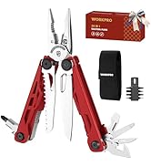 WORKPRO 24-in-1 Mutitool, Stainless Steel Multitool Pliers with Pocket Knife and Screwdrivers, ED...