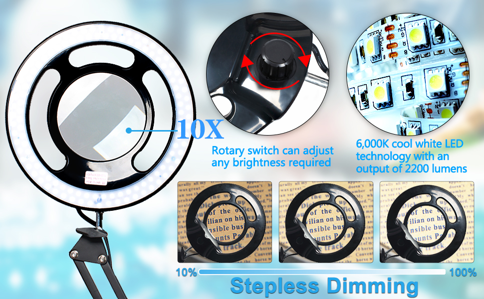 magnifying glass lamp