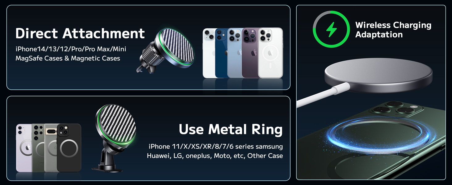 Car Phone Charger Mount Holder Stand Fast Charging