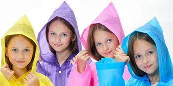 girl boy raincoat